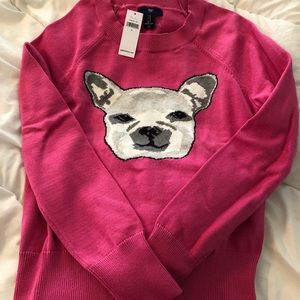 NWT Bright Pink Dog Sweater